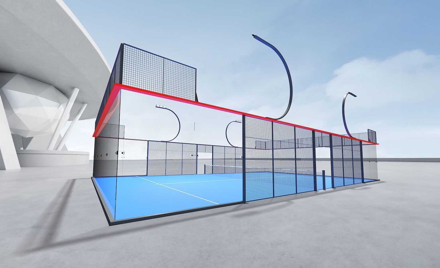 POR 3 padel court model
