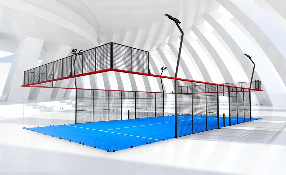Ultrawide padel court model